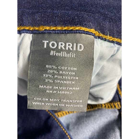 NWT Women's Torrid Super Soft Jeggings Dark Blue Size 24 Regular - Picture 5 of 7